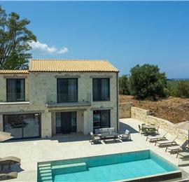  3 bedroom stone villa with pool & seaview, near Acharavi, sleeps 6